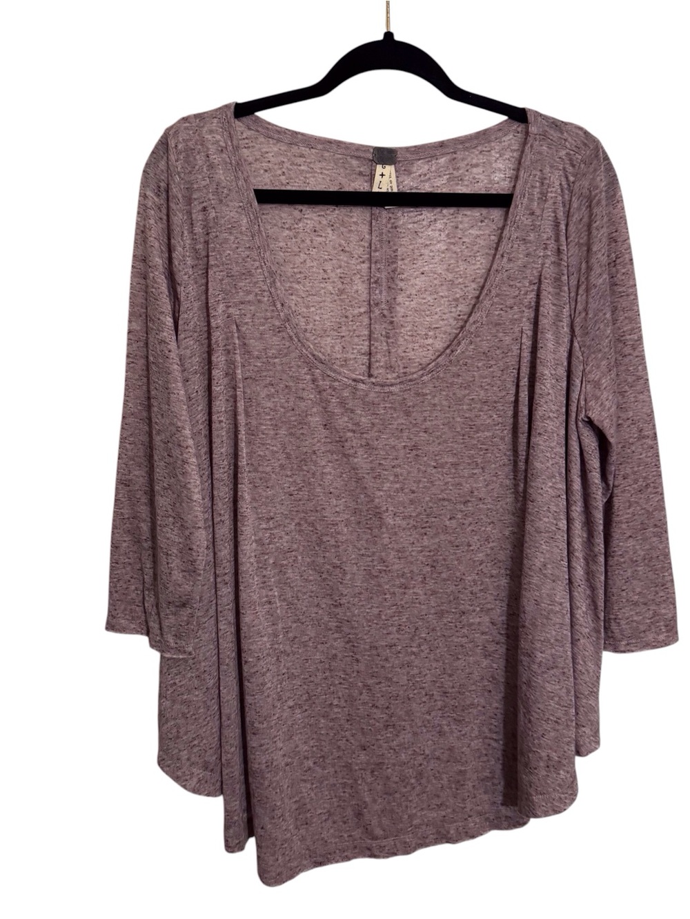 We The Free Size Large Purple Boho Tambourine Top Relaxed Beach Blouse Stretch